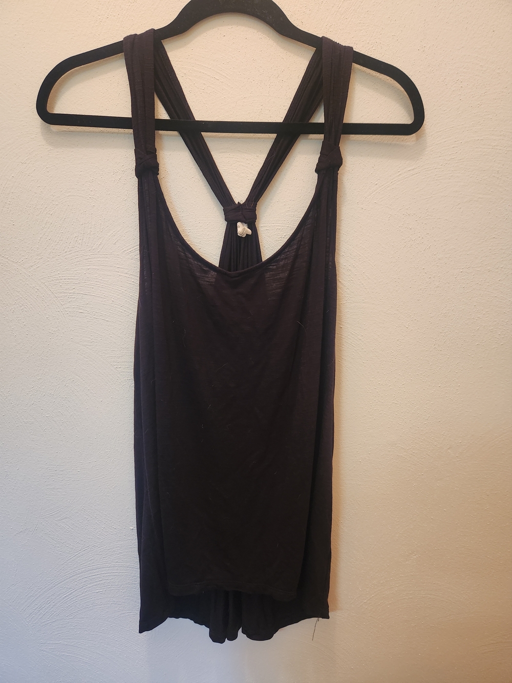 Maurices Black Knot Back Tank Top Size XL